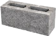 Блок пескоцементный перегородочный 2-х пустотный 390х90х188 мм
