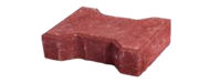 Тротуарная плитка "катушка" красная 195x160x70